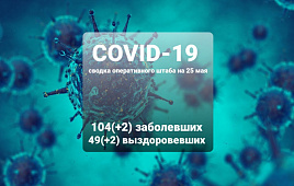 Оперативный штаб информирует: на 25 мая +2 новых заболевших COVID-19