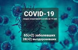 Оперативный штаб информирует: на 14 мая +2 новых заболевших COVID-19